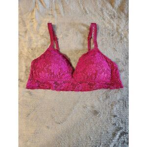 American Eagle Outfitters Bralette Pink Lace Size M